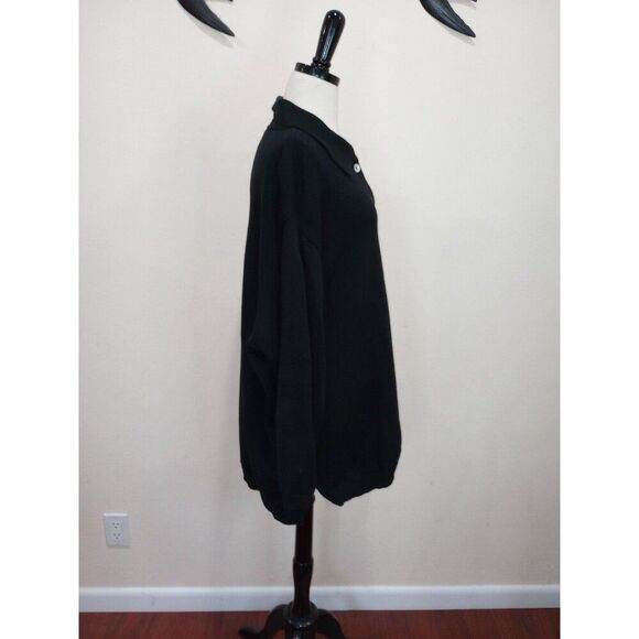 Ulla Popken Plus Size Black 100% Cotton Relaxed Fit Cardigan Sweater 24/26 / 3X - Picture 3 of 9